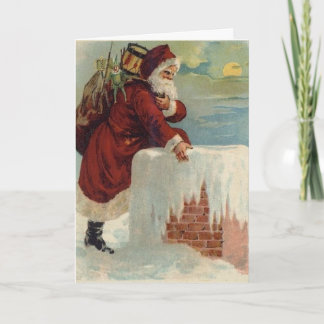 Jultomten och hans renar helgkort