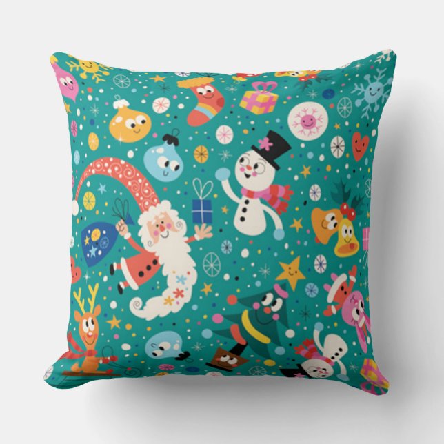 Jultomten och hans vänner kudde (Framsida)