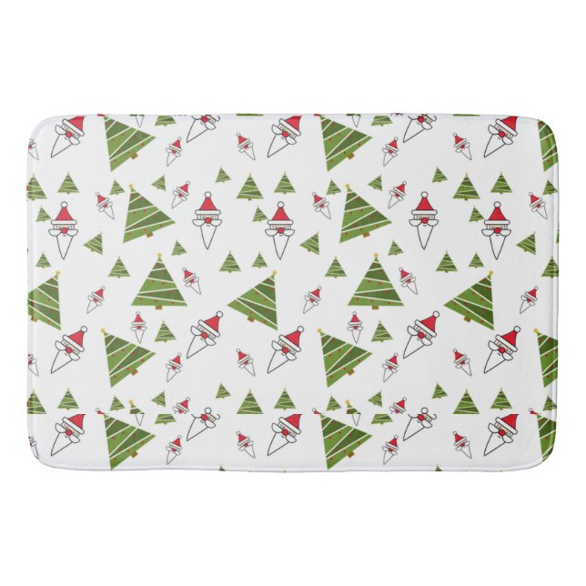 Jultomten och Julgranar Badrumsmatta (Framsidan)