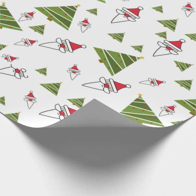 Jultomten och Julgranar Presentpapper (Hörn)