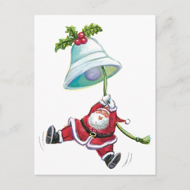 Jultomten- och julkort helg vykort (Framsida)