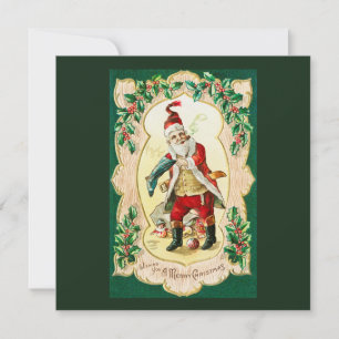 Jultomten och jultomtekonst vintage julkort
