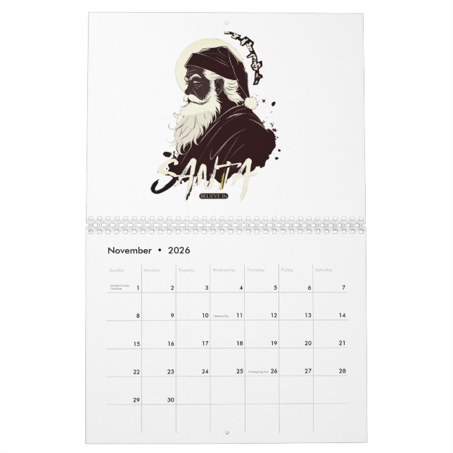 Jultomten och jultomten kalender (Nov 2026)