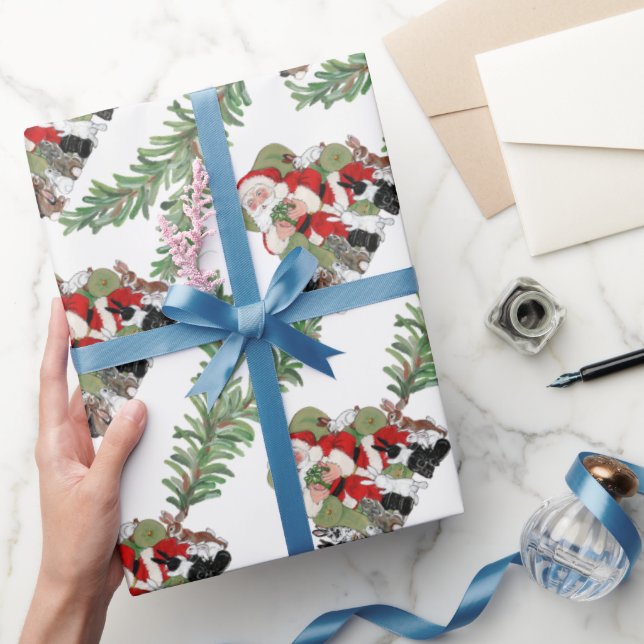 Jultomten och kaninkanterna Cute Pet Presentpapper (Gifting)