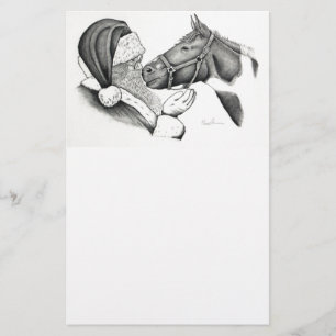 Jultomten och Paint Horse