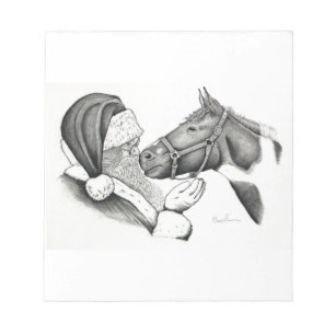 Jultomten och Paint Horse Anteckningsblock