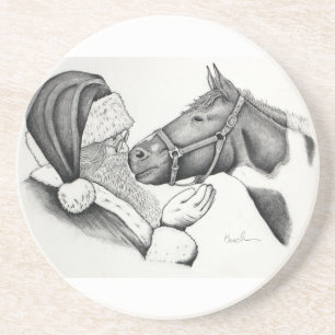 Jultomten och Paint Horse Underlägg