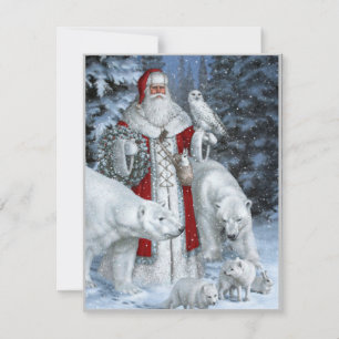 Jultomten och Polar Bears jul Julkort