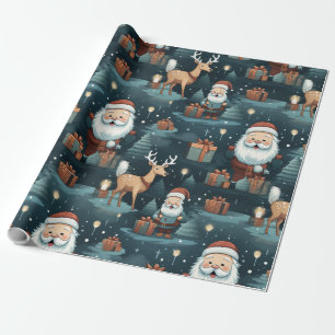 Jultomten och renar presentpapper