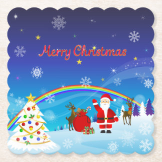 Jultomten och renar underlägg papper