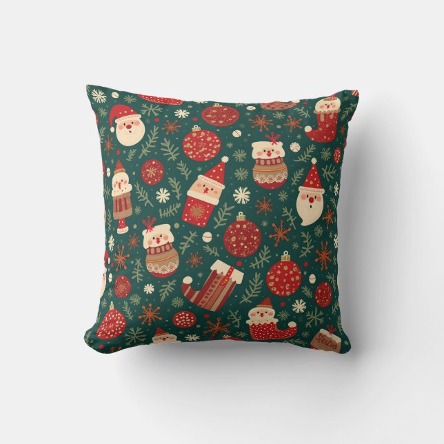Jultomten och Rudolph Cushion Kudde (Framsida)