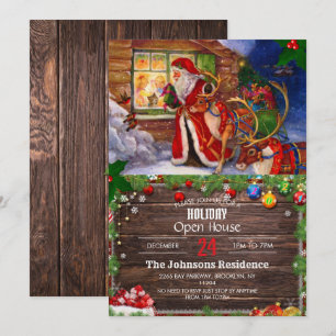 Jultomten och rudolph inbjudningar