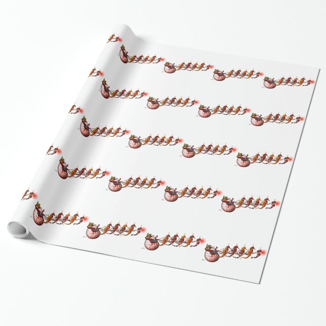Jultomten och SeahorseSleigh Presentpapper (Utrullad)