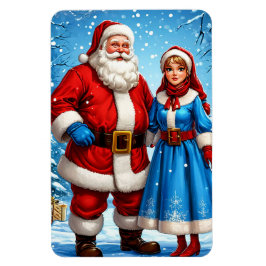 Jultomten och Snö Maiden Magnet