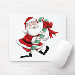 Jultomten och söt käpp musmatta