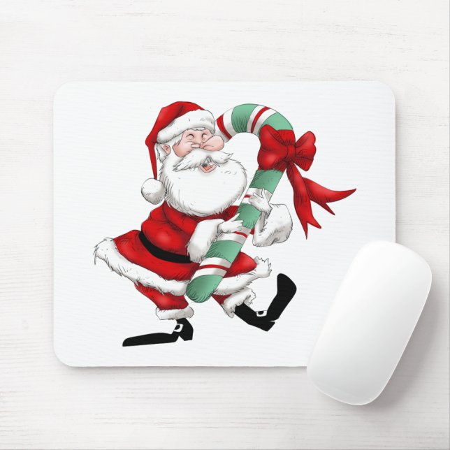 Jultomten och söt käpp musmatta (Med mus)