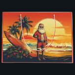 jultomten och surfboard Retro Surfing Beach<br><div class="desc">Vi presenterar vår julklapp för julklapp i julklapp och surfboard. Gå in i helgdag med ett streck av årgången Julmagi och kuststrandviber.</div>