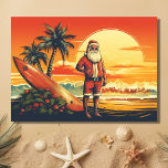 jultomten och surfboard Retro Surfing Beach Helgkort<br><div class="desc">Vi presenterar vårt julkort för rekreation och surfboard-Helgdag! Gå in i helgdag med ett streck av årgången Julmagi och kuststrandviber. Oavsett om du skickar varm önskemål till strandentusiaster eller lägger till lite nostalgi till dina semesterhälsningar är det här kortet säkert ett minnesvärt intryck. årstidens glädje med ett kort som är...</div>