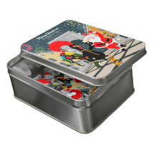 Jultomten och Tupp Champagne Toast till New Yea