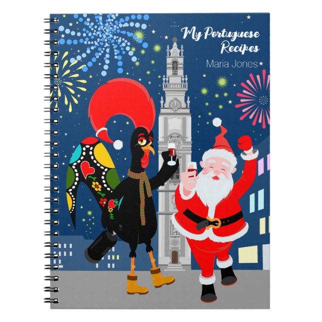 Jultomten och Tupp till nyåret Anteckningsbok (Framsidan)