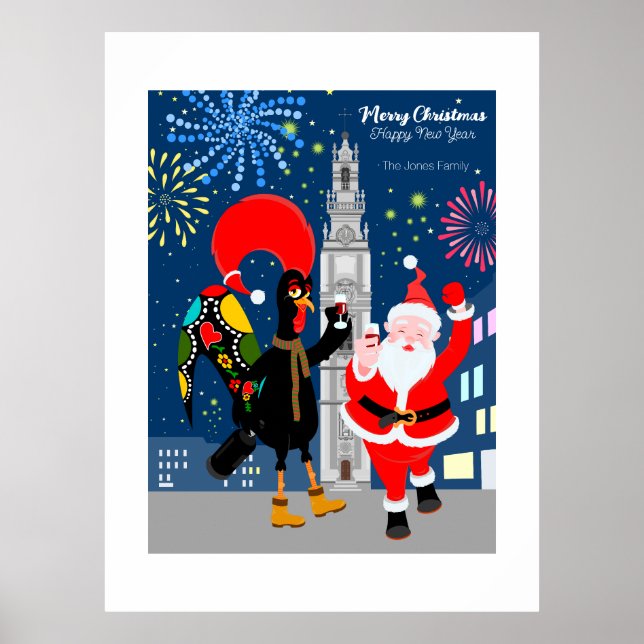 Jultomten och Tupp till nyåret Poster (Framsidan)