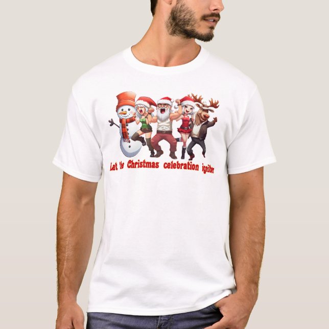 Jultomten och vänner t shirt (Framsida)