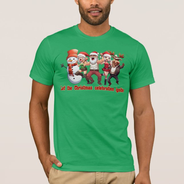 Jultomten och vänner t shirt (Framsida)