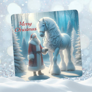 Jultomten och White Horse Magic Julkort