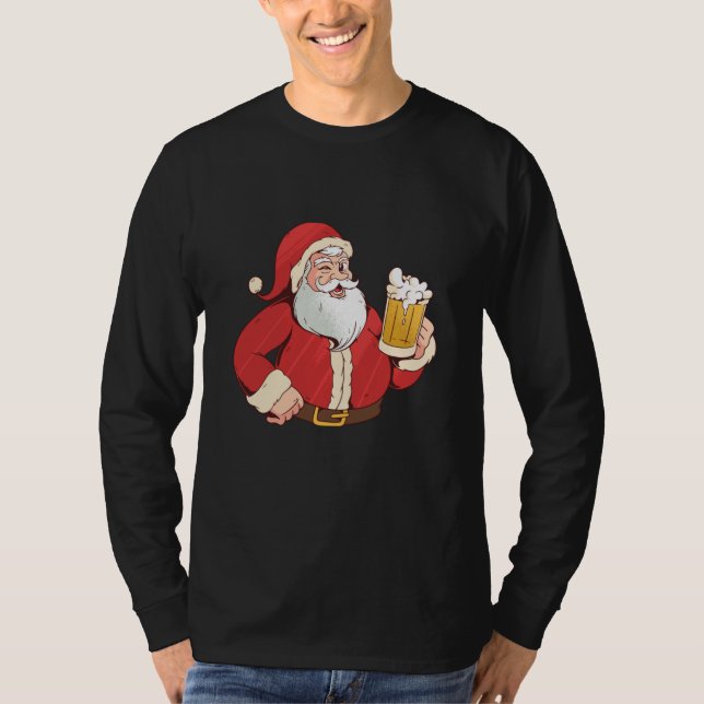 jultomten öl t shirt (Framsida)