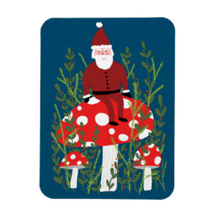 Jultomten om Magic Mushroom Julafton Magnet