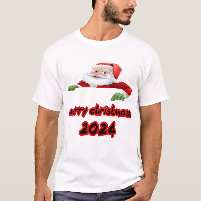 Jultomten önskemål er alla gott nytt år t shirt (Framsida)