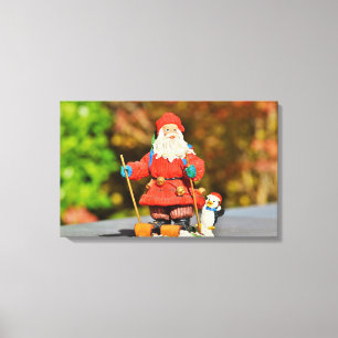 Jultomten ornament canvastryck