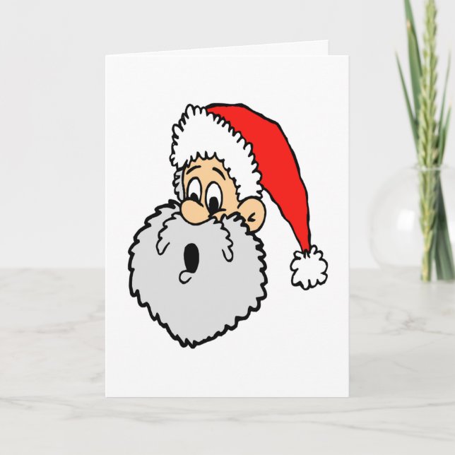 Jultomten överraskad jul i Ansikte Helgdagar  Helgkort (Framsida)