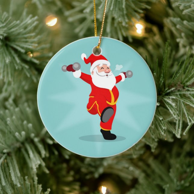 Jultomten övningar i ändamålsenlighet julgransprydnad keramik (Träd)