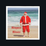 Jultomten på Beach varmaste Önskemål Funny Humor Pappersservett<br><div class="desc">Jultomten på Beach varmaste Önskemål Funny Humor Det här är en underbar bild eller gåva till stranden älskare i ert liv för att önska dem God jul och Glad helg.</div>