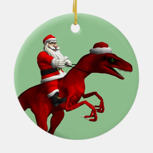 Jultomten på Dino Julgransprydnad Keramik (Baksidan)