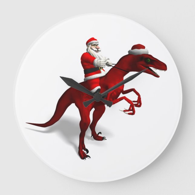 Jultomten på Dino Stor Klocka (Framsida)