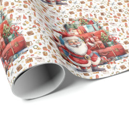 Jultomten på flygplatsen presentpapper