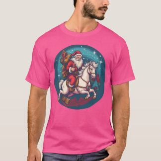 Jultomten på Horse Winter Sunset T Shirt