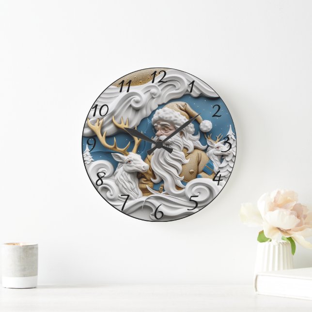 Jultomten på julen Kväll Stor Klocka (Hem)