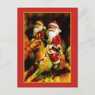 Jultomten på karousel helg vykort