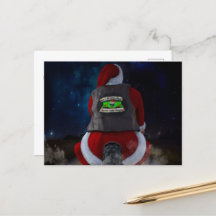 Jultomten på motorcykel