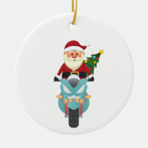 Jultomten på motorcykel