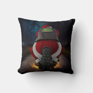 JULTOMTEN PÅ MOTORCYKLE CHRISTMAS PILLOW KUDDE