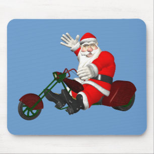 Jultomten på motorstrejk musmatta