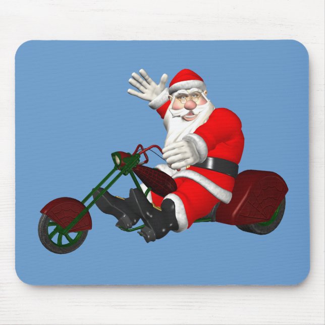 Jultomten på motorstrejk musmatta (Framsidan)