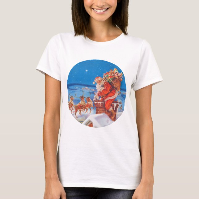 Jultomten på natten före jul tee shirt (Framsida)