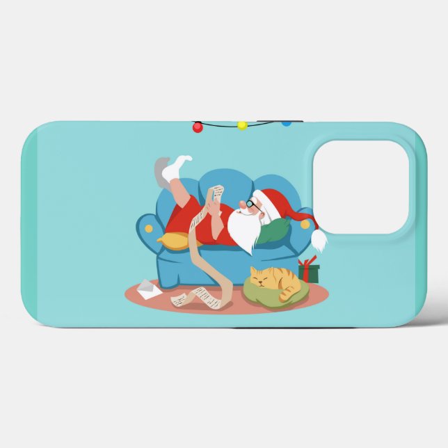 Jultomten på soffan i pyjamas (Baksida (horisontell))