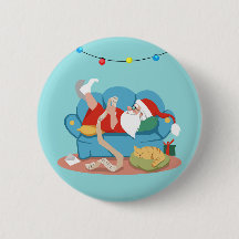 Jultomten på soffan i pyjamas