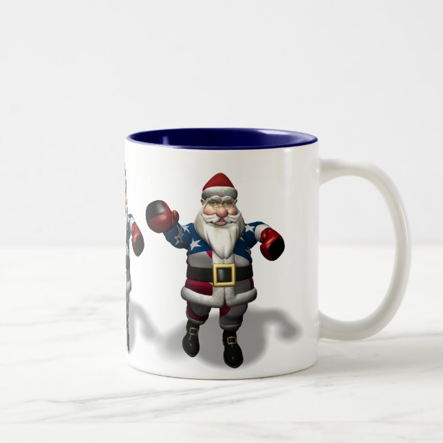 Jultomten på startdagen Två-Tonad mugg (Höger)